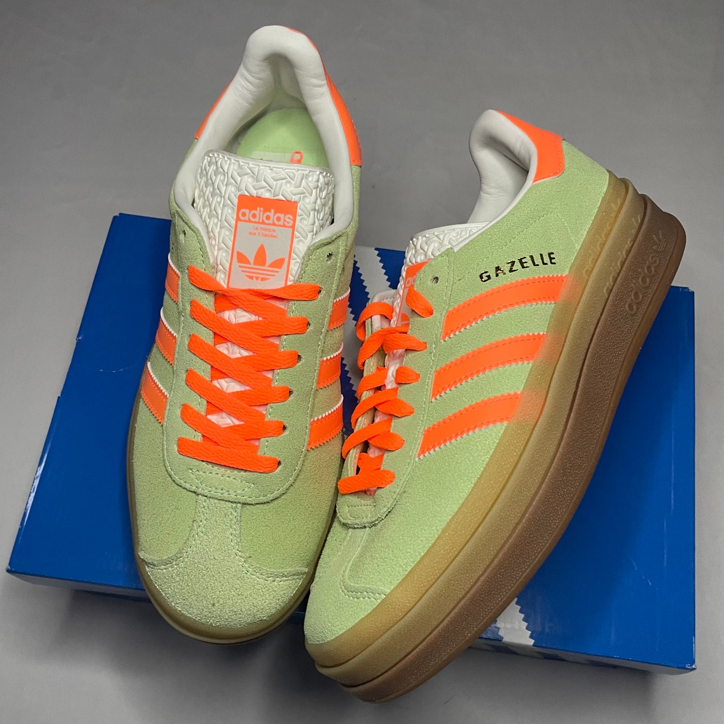 Adidas Gazelle Bold Green / Orange